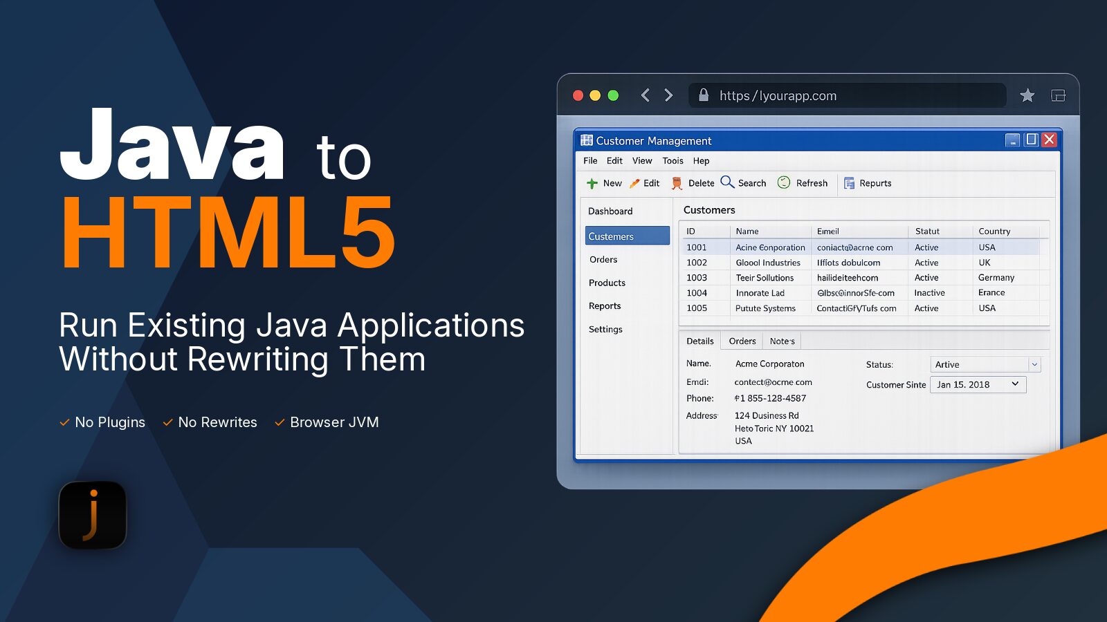 Java to HTML5